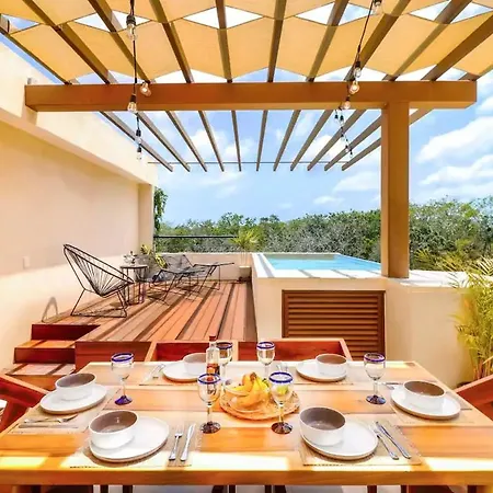 Private Pool Penthouse In Tulum 3 Bedrooms.