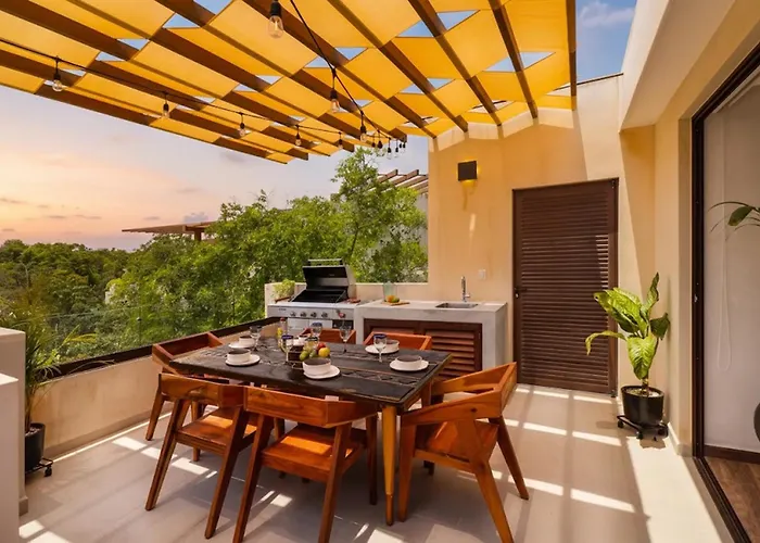 Private Rooftop Pool 3br Penthouse In The Jungle Appartement Tulum Pueblo